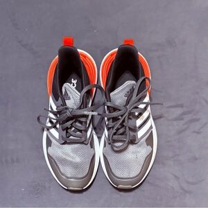 Adidas Boys Gray and Orange Sneakers